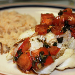 Grilled Halibut With Tomato-Basil Salsa