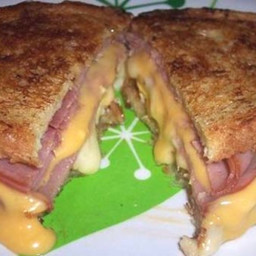 Grilled Ham, Egg and Cheese Sandwich
