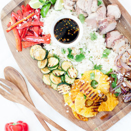 Grilled Hawaiian Pork Bowls with Coconut Sticky Rice