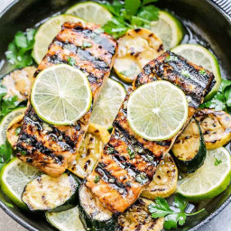 Grilled Honey Lime Salmon