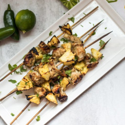 Grilled Jerk Chicken Kabobs with Pineapple
