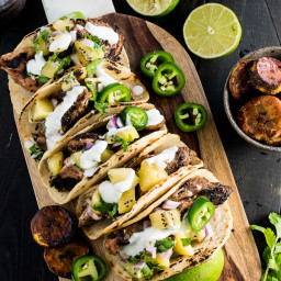 Grilled Jerk Chicken Tacos with Gold Kiwifruit Salsa