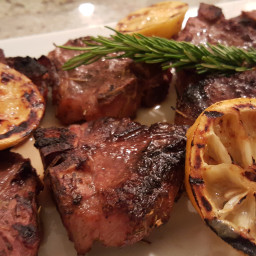 Grilled Lamb Chops in Wine Herb Marinade