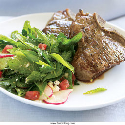 Grilled Lamb Chops with Fresh Herb and Feta Salad