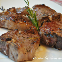 Grilled Lamb Chops with Garlic, Lemon, Wine and Herbs