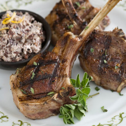 Grilled Lamb Chops with Tapenade Butter