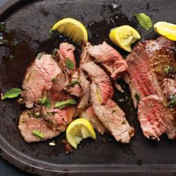 Grilled Leg of Lamb with Garlic and Mint