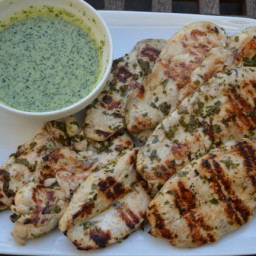 Grilled Lemon-Herb Chicken with Mint Drizzle