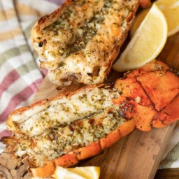 Grilled Lobster Tail with Lemon Garlic Butter
