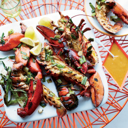 Grilled Lobsters with Miso-Chile Butter