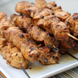 Grilled Marinated Chicken Kabobs {Freezer Meal}