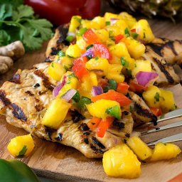 Grilled Marinated Chicken with Tropical Salsa