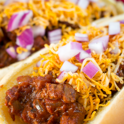 Grilled Mexican Chili Dog Recipe #AuthenticSalsaStyle
