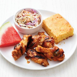 Grilled Mustard Barbecue Chicken Wings