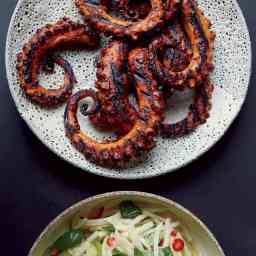 Grilled Octopus with Ancho Chile Sauce Recipe