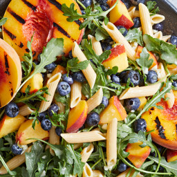 Grilled Peach and Blueberry Pasta Salad