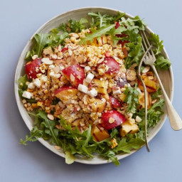 Grilled Peach and Corn Salad