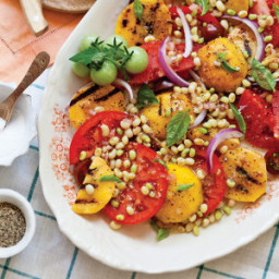 Grilled Peach and Tomato Salad