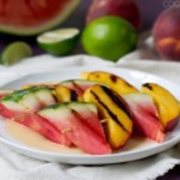 Grilled Peach and Watermelon Kebabs