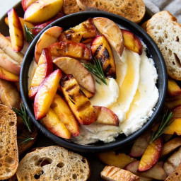 Grilled Peach Goat Cheese Appetizer