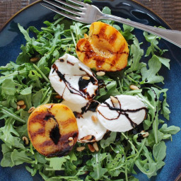 Grilled Peach, Mozzarella, and Arugula Salad, inspired by Chicago Food + Wi