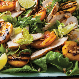 Grilled Peach and Chicken Salad