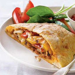 Grilled Pepper, Onion, and Sausage Calzones
