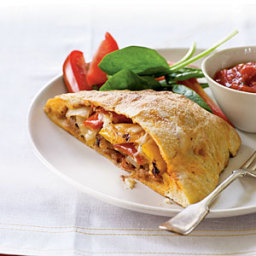 Grilled Pepper, Onion, and Sausage Calzones