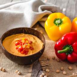 Grilled Peppers and Lemon Hummus