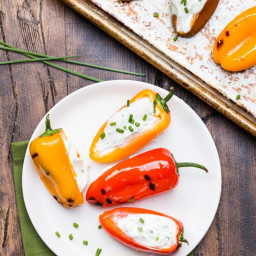 Grilled Peppers with Goat Cheese