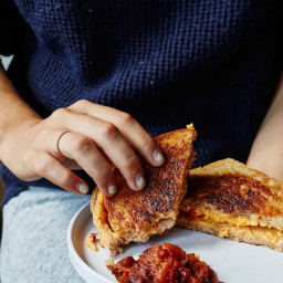 Grilled Pimiento Cheese Sandwiches with Apple and #8211;Cherry Chutney
