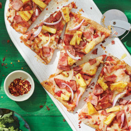 Grilled Pineapple & Turkey Bacon Pizza