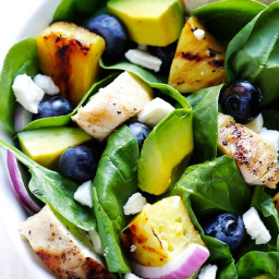 Grilled Pineapple, Chicken and Avocado Salad