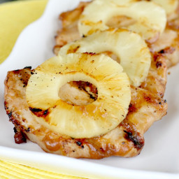 Grilled Pineapple Teriyaki Pork Chops