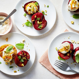 Grilled Plums With Ricotta and Honey