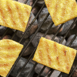 Grilled Polenta With Corn and Parmesan