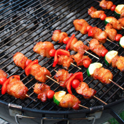 Grilled Pork Belly Kebabs With Sweet-and-Spicy Gochujang Marinade