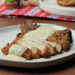Grilled Pork Chop With Creamy Mustard Sauce Recipe by Tasty