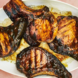 Grilled Pork Chops with Pineapple-Turmeric Glaze