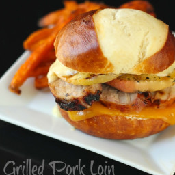 Grilled Pork Loin and Apple Burgers