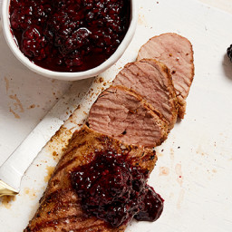 Grilled Pork Tenderloin With Blackberry Compote