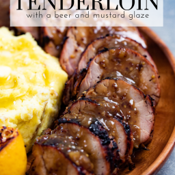 Grilled Pork Tenderloin with Beer and Mustard Glaze