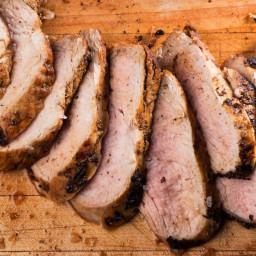 Grilled Pork Tenderloin with Molasses and Mustard