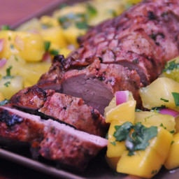 Grilled Pork Tenderloin with Pineapple and Mango Salsa