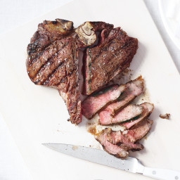 Grilled Porterhouse with Shallots and Potatoes