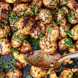 Grilled Potatoes With Red Miso Butter