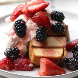 Grilled Pound Cake With Berries Recipe by Tasty