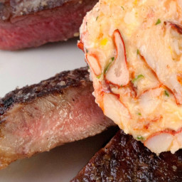Grilled Ribeye with Lobster Butter