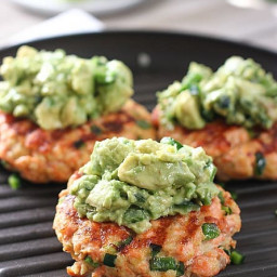 Grilled Salmon Burgers with Avocado Salsa