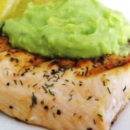 Grilled Salmon with Avocado Dip Recipe